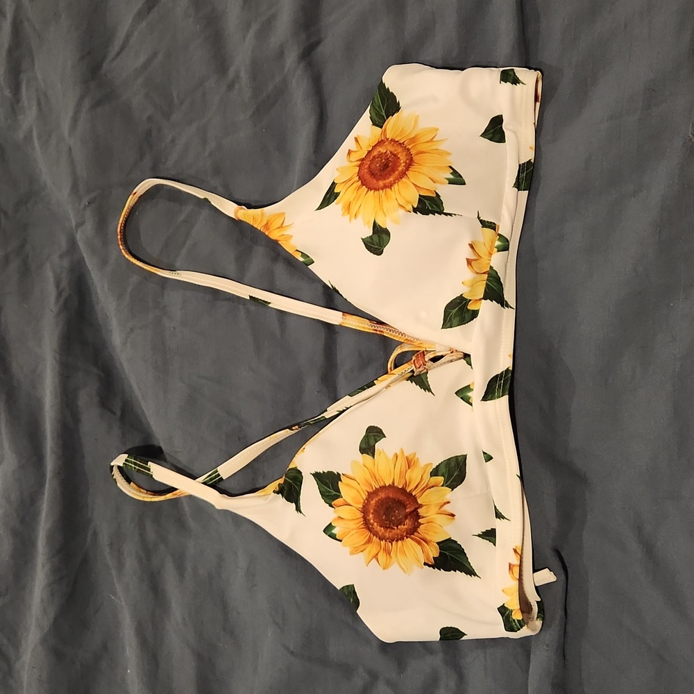 Sunflower String Bikini Top - Picture 1 of 2